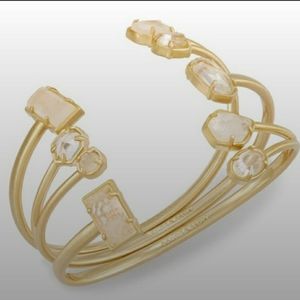Kendra Scott Gold Bangle Pinch Bracelet Set